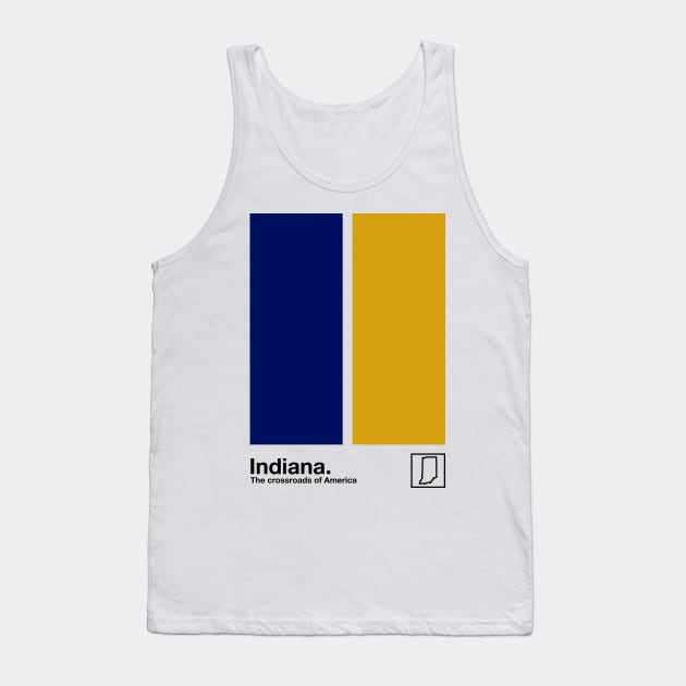 Indiana State Flag  // Original Minimalist Artwork Poster Design Tank Top by DankFutura